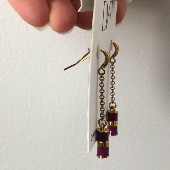 DVF Purple Earrings - Picture 6 of 7